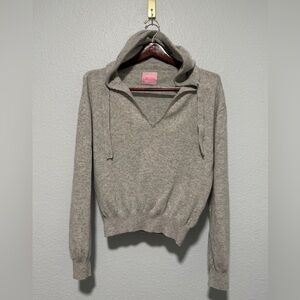 Crush Cashmere Hooded Sweater, Size XS